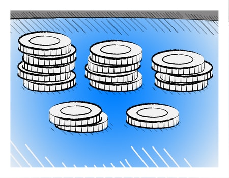 poker chips distribution 