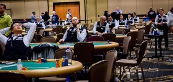 Poker table in Vegas